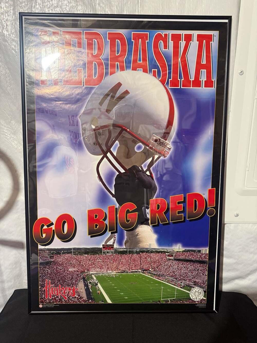 1996 Nebraska Cornhuskers 'Go Big Red!' Gridiron Classic Vintage Poster by Costa - Picture 1 of 3